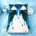 thumbnail image 4 of Homewish Princess Bed Sheets for Girls, Black Blue Bow Full Size Sheets, 4pcs (1 Flat Sheet, 1 Fitted Sheet and 2 Pillowcases), 4 of 6