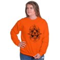 thumbnail image 4 of Triangle Eye Wheel Symbolic Spirit Unisex Plus Fleece Graphic Sweatshirt Brisco Brands 2X, 4 of 5