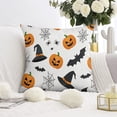 thumbnail image 2 of Halloween Throw Pillow Cases Happy Halloween Halloween Pumpkin Pillow Cases Throw Cushion Cover Cushion Cases for Home Office Halloween Decor,16x16 Inch (2Pcs), 2 of 6