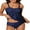 Blue A, variant on Women Tankini Set Two Piece Padded Bathing Suits Swimsuit Ruched Tankini Top with Swim Brief 2PCS Swimwear Black L 12-14
