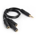 thumbnail image 2 of Kuymtek Conector divisor de audio estéreo de 3,5 mm para auriculares, adaptador de 3 vías, cable en Y, 2 of 8