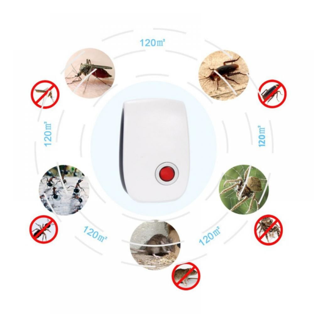 2Pcs Electronic Indoor Mosquito Rodent Rat Mice Bug Insect Repellent Electronic Spider