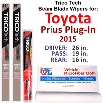 2015 Toyota Prius Plug-In Beam Blade Wipers (Set of 3) w/Rear Wiper