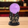 thumbnail image 6 of Wooden Crystal Holder Crystal Stand Racks Rock Crystal Ball Desktop Support Stone Shelf Bracket for Agate Egg Marble Mineral Collectibles Moon Wolf Pattern, 6 of 8