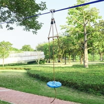 KFFKFF Zip Line Kit 52ft for Kids Adult Zip Line Cars Up to 500 lbs