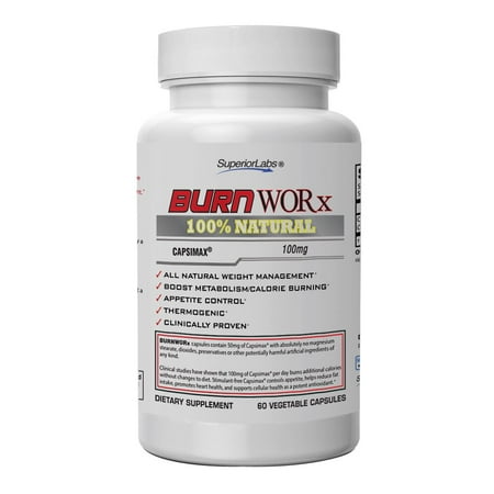 Superior Labs – Burn Worx - All-Natural Weight Management Supplement Helps Boost Metabolism, Supports Calorie Burning While Enhancing Energy Levels - Metabolic Enhancer with