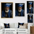 thumbnail image 4 of Designart "Berber Portrait in the Atlas Arabic I" People Framed Wall Art - Global Blue African Tribal Hallway Framed Wall Art Decor, 4 of 6