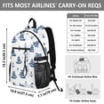 thumbnail image 3 of JIALIOU 14" Laptop Backpack Waterproof Airline Approved Stylish Casual Daypack for Travel Business College Work, Ships and Anchors, 3 of 8