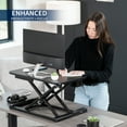 thumbnail image 4 of VIVO Black 26" Height Adjustable Standing Desk Monitor Riser Sit Stand Tabletop, 4 of 6