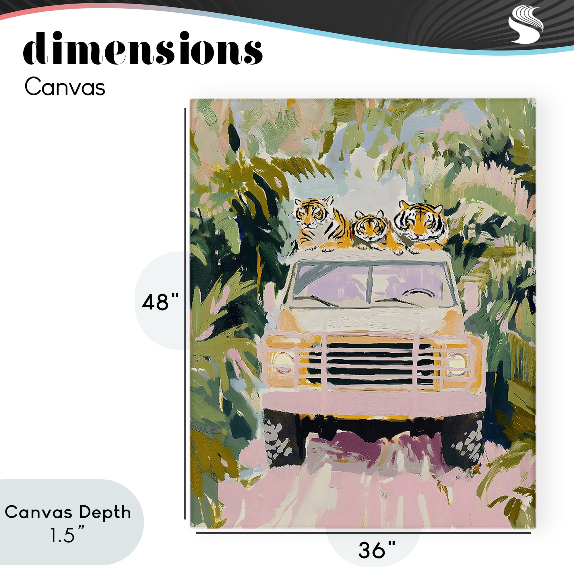 Stupell Industries Safari Trip Tiger Trio Canvas Wall Art, design by The Prints Vibe