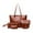 Brown, variant on Clearance! Titcea Handbags for Women, Retro Leather Satchel, Tote Bag & Shoulder Bag & Purse & Card Bag Set 4pcs, Gifts for Mom/Her