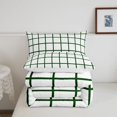 thumbnail image 5 of Manfei Contemporary Grid Queen Comforter Set,Checkered Art Comforter Sets Queen,White Green,Reversible,3-Piece,1 Comforter and 2 Pillowcases,3-Piece,1 Comforter and 2 Pillowcases, 5 of 7