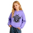 thumbnail image 4 of Fiaer Kids Highland Cow Hoodie Cowboys Shirt Funny Graphic Sweatshirt Cute Tops,Size 2-14 Years Purple 120, 4 of 8