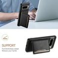 thumbnail image 5 of Dteck for Google Pixel 6 Pro Case with Card Holder,Detachable Wallet for Pixel 6 Pro Magnetic Case for Women Men, Durable Kickstand Shockproof Case for Google Pixel 6 Pro,Black, 5 of 5
