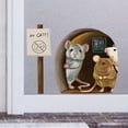 thumbnail image 3 of TIMIFIS Cute Sticker Cute Little Mouse Mouse Hole Home Wall Decoration Wall 3D Pvc Stickers Wall Stickers, 3 of 5