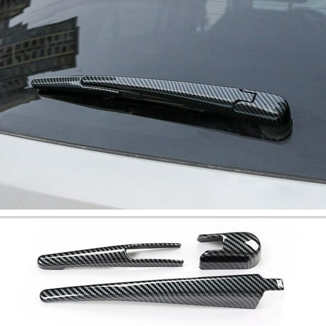 for Honda CR-V 2023-2024 Carbon Fiber Rear Window Rain Wiper Blade Cover Trim 3x