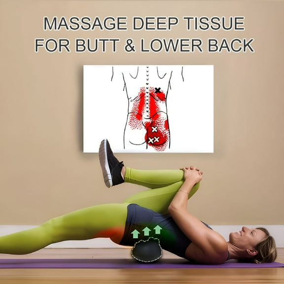 XIRQI Sciatica Massager Deep Tissue for Butt and Lower Back,14 Trigger Points & Myofascial Release Piriformis Syndrome Relief Glute Hip Pain SI Joint Pelvic Quadratus Lumborum