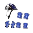 thumbnail image 4 of Juego de rodilleras y casco para patineta para niños, casco de ciclismo, coderas ajustables y elegantes para niños y niñas, deportes al aire libre Azul, 4 of 8