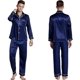 thumbnail image 1 of Pijamas de primavera y verano de talla grande para hombre, pijamas de seda sueltos de manga larga, ropa de casa fina (M) LingWen 9024715706294, 1 of 1