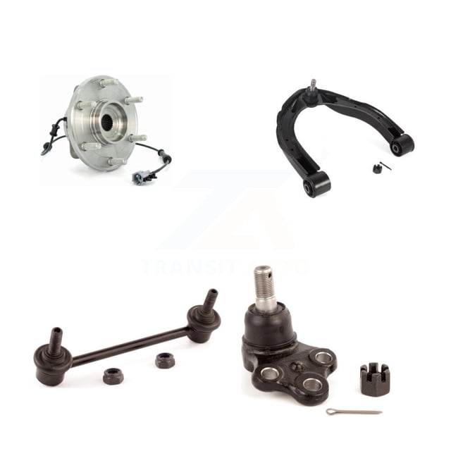 Transit Auto Front Left Hub Bearing Assembly Suspension Lower Ball Joint Upper Control Arm with and Sway Bar Stabilizer Link Kit for Car 2004 Nissan Pathfinder LE SE K7T-103966