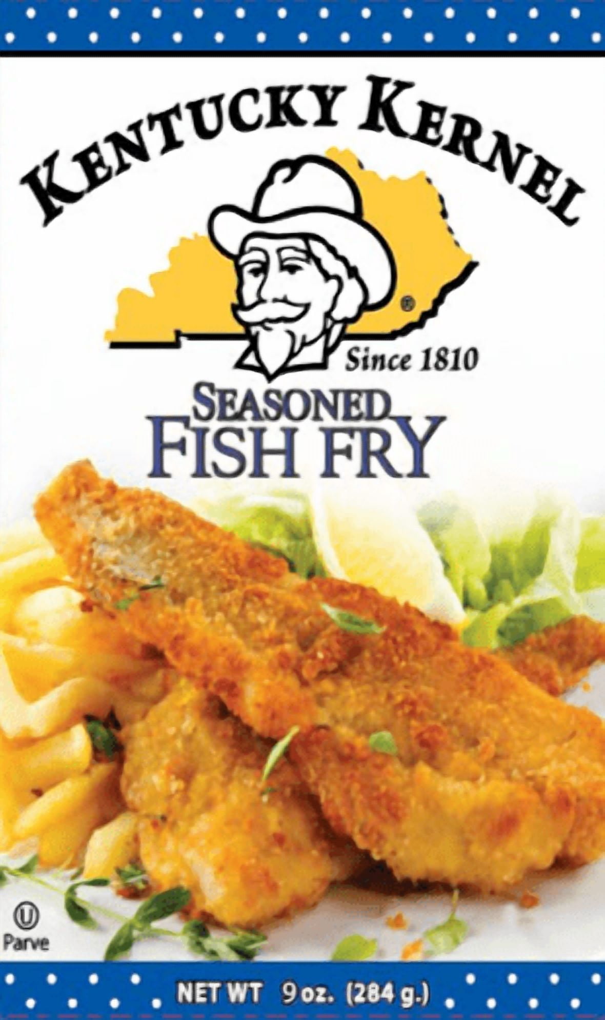 (3 pack) Kentucky Kernel Seasoned Fish Fry, Seafood Breading Batter Mix, 9 oz Box - Crispy Coating for Fish, Shrimp, and Seafood