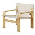 thumbnail image 6 of LiviNest Mid-Century Modern Accent Chair: Wide Armrest Lounge Chair with Removable Linen Fabric & Solid Wood Frame - Comfortable Seating for Home Office & Living Room Use, 6 of 6