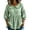 Green, variant on Women's Gingham 3/4 Puff Sleeve Button Down Peplum Blouse Plaid Shirts (Red, 4XL)