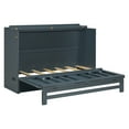 thumbnail image 6 of Queen Size Gray Murphy Bed w/ USB Ports &amp; Drawer - Space-Saving Cabinet Bed, 81.5"x62.2", Ideal for Guest Room, Apartment. Easy to Assemble., 6 of 24