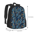 thumbnail image 3 of Daiia Blue Leaves A Backpack for Men and Women -Durable Backpack Large Capacity, Water-Resistant Bag with Adjustable Straps and Laptop Compartment, 3 of 9