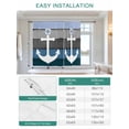 thumbnail image 6 of Blue Nautical Anchor Tie Up Curtains for Windows 63 Inch Length Balloon Curtains Kitchen Adjustable Balloon Window Shade Rustic Distressed Wood Grain Tie Up Valance Bathroom Curtain Window 42"x63", 6 of 6
