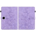 thumbnail image 1 of FJLBDE Case for OnePlus Pad Lite/Oppo Pad SE 11 Inch, Embossed Flower PU Leather Flip Wallet Folio Stand Cover, Purple, 1 of 7