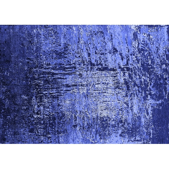 Ahgly Company Indoor Rectangle Oriental Blue Industrial Area Rugs, 5' x 8'