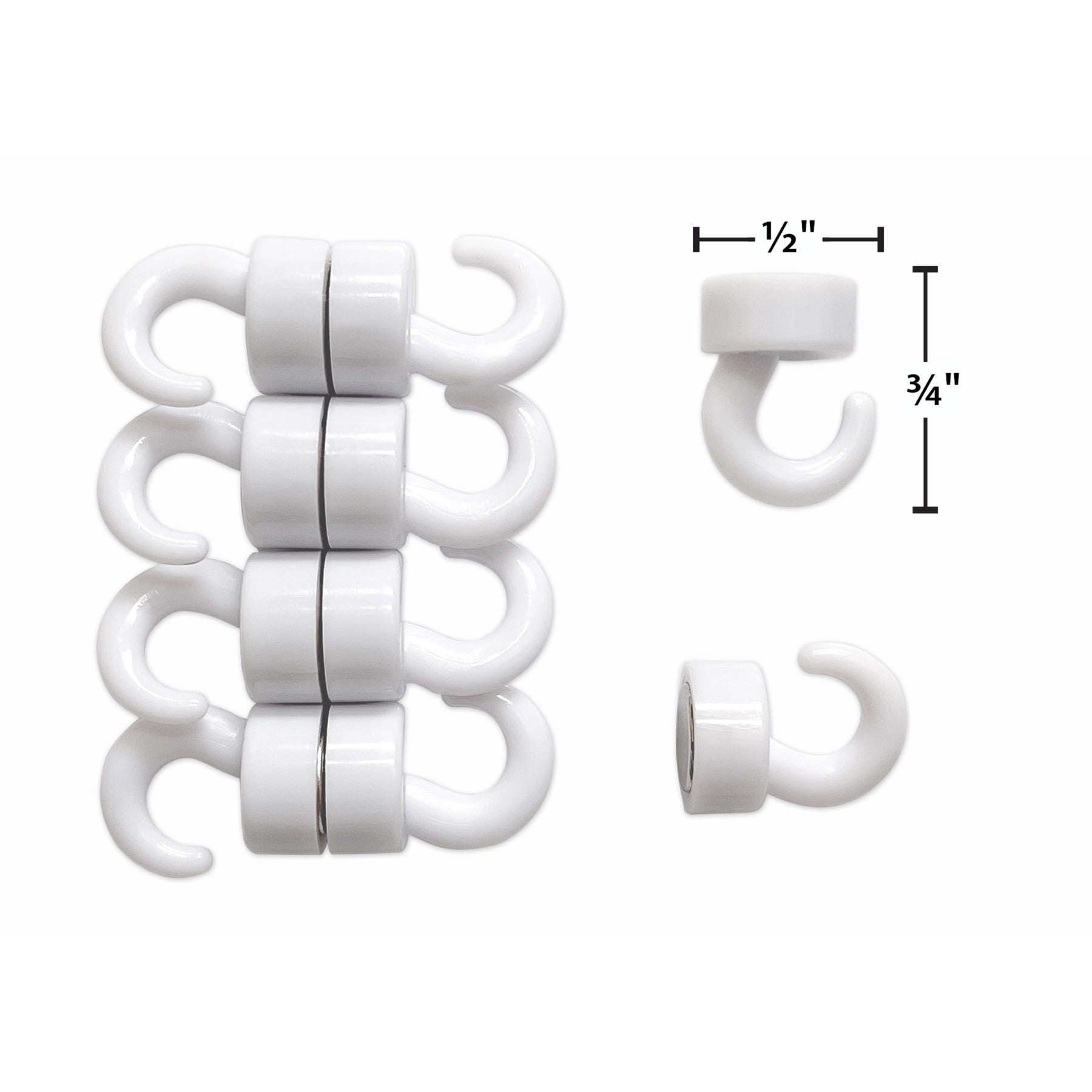 Teacher Created Resources Mini Hook Magnets, 10 Per Pack, 2 Packs