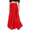 thumbnail image 2 of ThePirateDressing Women's 25-Yard Cotton Maxi Skirt, 4-Tier Pleated A-Line Long Skirt, 2 of 5
