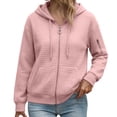 thumbnail image 5 of SuTry Women's Quilted Jacket, Zip Up Hooded Drawstring Long Sleeve Coat, Waffle Textured Relaxed Fit Outerwear, Everyday Casual Versatile Winter Layer, 5 of 7