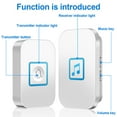 thumbnail image 3 of EASTIN Wireless Doorbell Chime for Home And Office with 1 Receiver and 2 Transmitters  Adjustable Volume and LED Flash  Waterproof  Long Range Wireless Door Bell, 3 of 9
