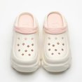 thumbnail image 3 of Baotou-zapatillas de playa de 8 cm de grosor para mujer, zapatos de verano antideslizantes con agujeros, cómodas, con suela suave y elevadas, de EVA, 3 of 5