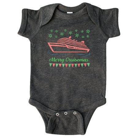 

Inktastic Merry Cruisemas Cruise Ship with Snowflakes and Stars Gift Baby Boy or Baby Girl Bodysuit