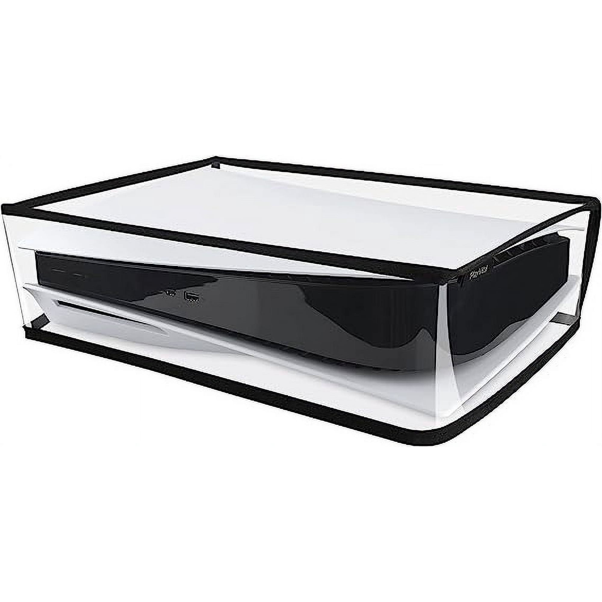 PlayVital Horizontal Transparent Dust Cover for ps5, Waterproof Dust Guard for ps5 Console, Anti Scratch Dust Proof Cover Sleeve for ps5 Console Digital Edition & Disc Edition
