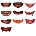 thumbnail image 1 of Tatuajes de boca de Halloween YOUSIM Fiesta Terror Labios aterradores varios tamaños, 1 of 4