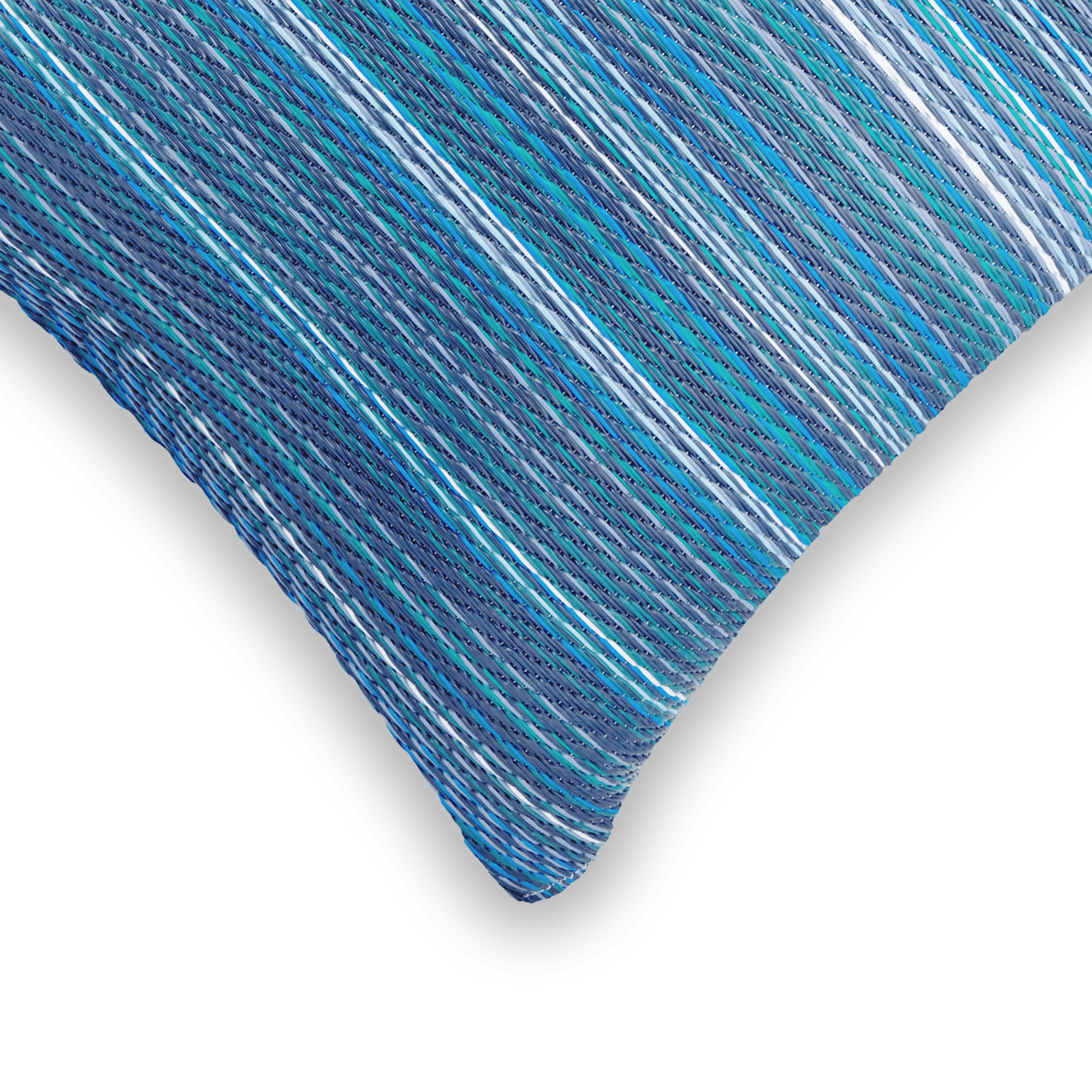 Fab Habitat Outdoor Premium Recycled Plastic Pillow - Waterproof, Fade Resistant - Striped - Patio, Porch, Deck, Balcony - Cancun - Indigo - 20" x 20"