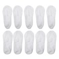 thumbnail image 1 of 5 pares de calcetines invisibles de encaje de boca profunda, sexy, transpirable, suave, moda, calcetines invisibles para mujer, color blanco, 1 of 1