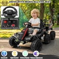 thumbnail image 5 of Farmdex 3-in-1 Ride on Tractor, 24 Volt Ride on Toys with Remote Control, 7AH Battery Power Car Wheels , Ride on Cars w/ Bluetooth, Music, Battery Display, Light Control, 5 MPH, Black, 5 of 9