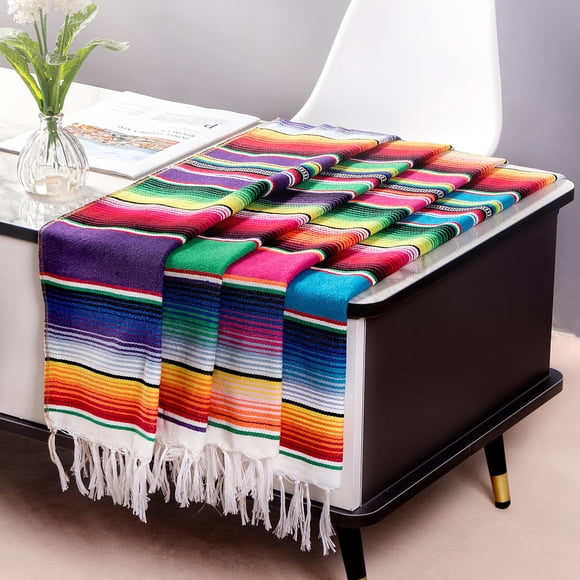 Camino de mesa Airooglee Mexican Serape, paquete de 4 unidades, 35 x 213 cm