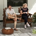 thumbnail image 2 of Outsunny Causeuse d'Extérieur, Causeuse de Mobilier de Patio à Roues de Chariot, Carbonisée, 2 of 10