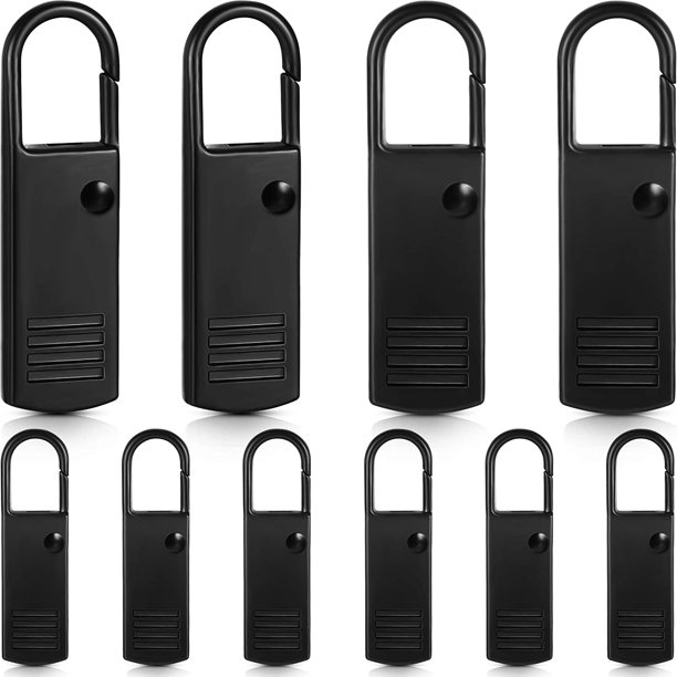 Hongchun 8 Pieces Zipper Pull Handle Metal Zipper Replacement Head