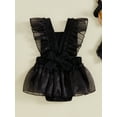 thumbnail image 3 of ZINTAOZT Newborn Baby Girl Halloween Outfit Skeleton Skull Romper Ruffle Mesh Tulle Dress Bodysuit Jumpsuit Clothes, 3 of 8