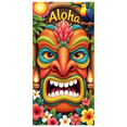 thumbnail image 2 of Colorful Design Tiki Mask Tropical Flowers Banner Hawaiian Party Decoration Aloha Sign for Luau Party Summer Event Indoor Outdoor, 2 of 7