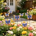 thumbnail image 4 of Butterfly Iron Garden Stake, Delicate Butterfly Metal Art Stable Ground Plug Design, Yard Decorative Insert, Craft Figurine for Garden Lawn Outdoor Pastoral Scene Decoration, 4 of 6