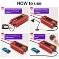 thumbnail image 6 of 1300W 2600W Peak Power Inverter DC 12V to AC 110V, Modified Sine Wave Car Inverter with Dual USB (3.1A) & 2 AC Outlets, LCD Display – for Camping, RV, Trucks, Home Emergency Red, 6 of 10
